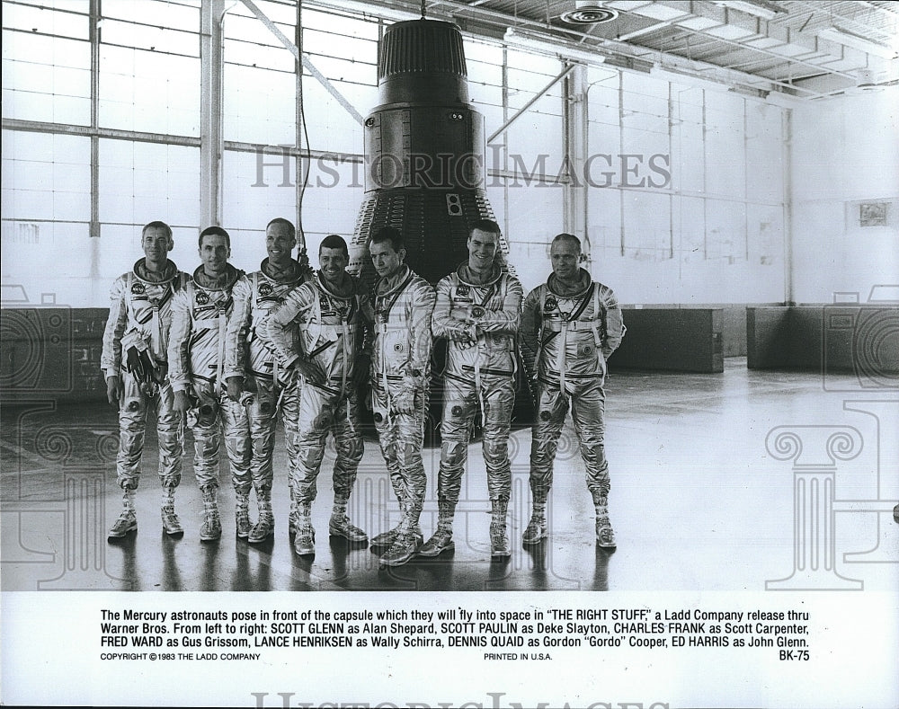 1983 Press Photo Cast Of Film &quot;The Right Stuff&quot; Pose- Historic Images