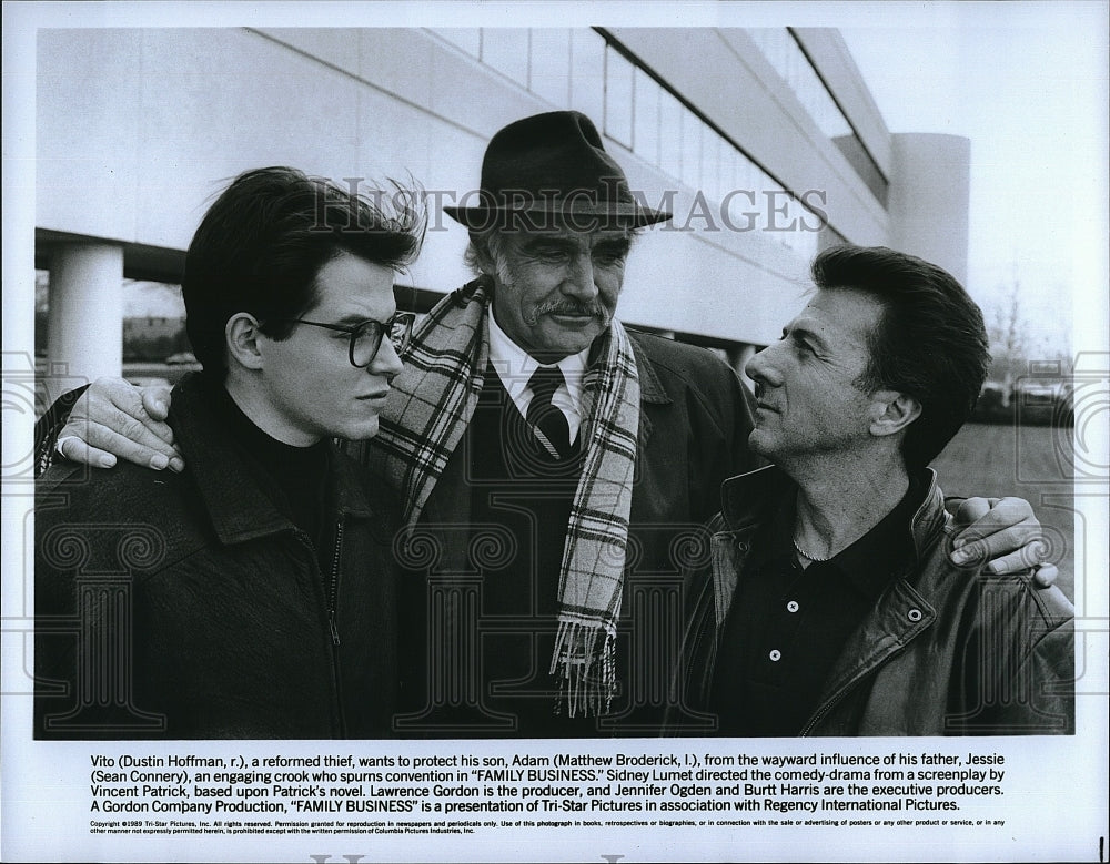 1989 Press Photo Dustin Hoffman and Sean Connery in &quot;Family Business&quot;.- Historic Images