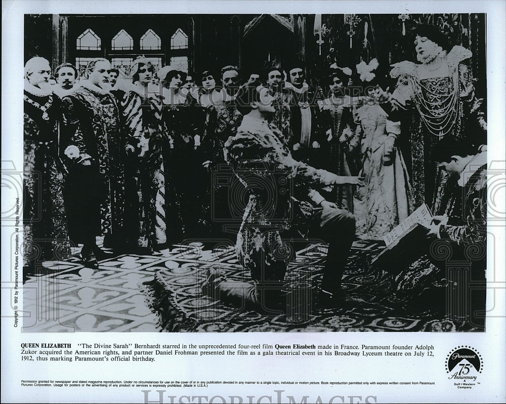 Press Photo Sarah Bernhardt in &quot;Queen Elizabeth- Historic Images