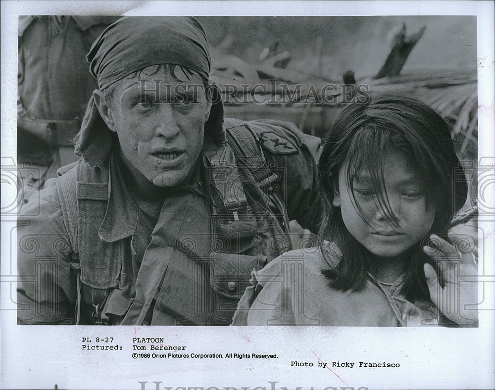 1986 Press Photo Tom Berenger in &quot;Platoon&quot;- Historic Images