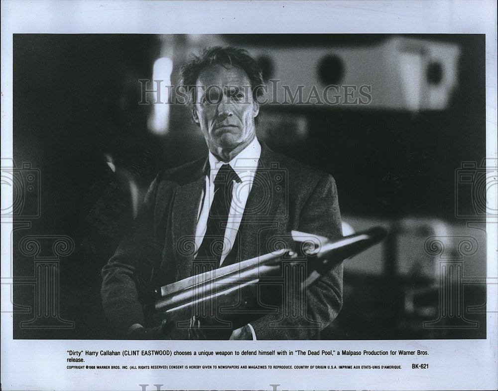 1988 Press Photo Clint Eastwood as &#39;Dirty Harry&#39; Callahan in &quot;The Dead Pool&quot;- Historic Images