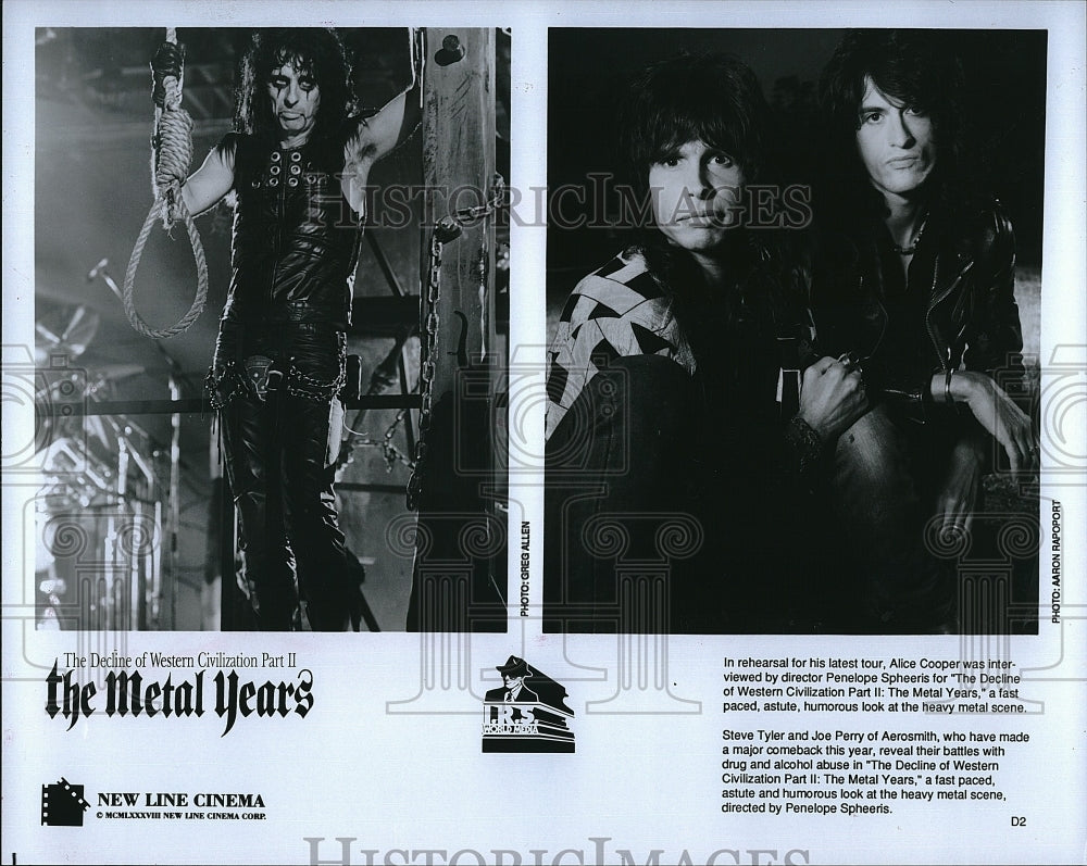 Press Photo Steve Tyler and Joe Perry of Aerosmith in &quot;The Metal Years&quot;.- Historic Images