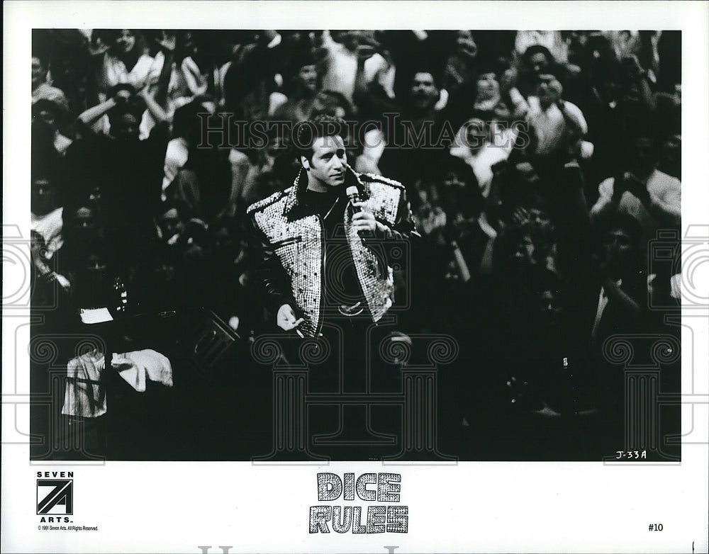 1991 Press Photo Comedian Andrew Dice Clay in &quot; Dice Rules&quot;. - Historic Images