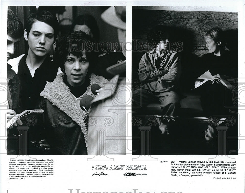 1995 Press Photo Actress Lili Taylor in &quot;I Shot Andy Warhol&quot;- Historic Images