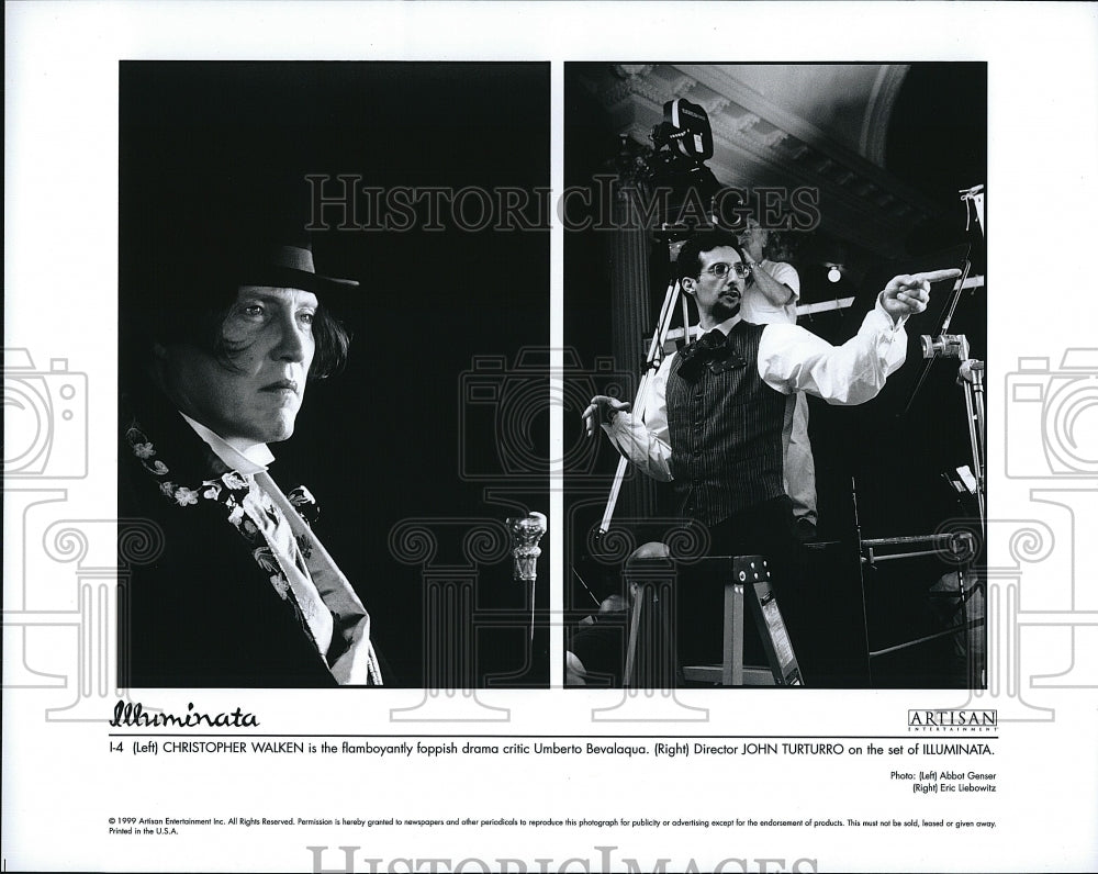 1999 Press Photo Christopher Walken &amp; John Turturro stars in &quot;Illuminata&quot;- Historic Images