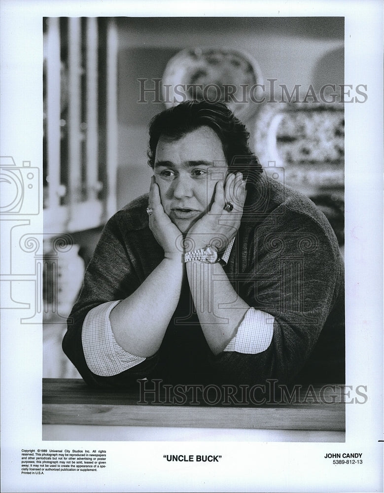 1989 Press Photo John Candy starring in the movie "Uncle Buck"- Historic Images