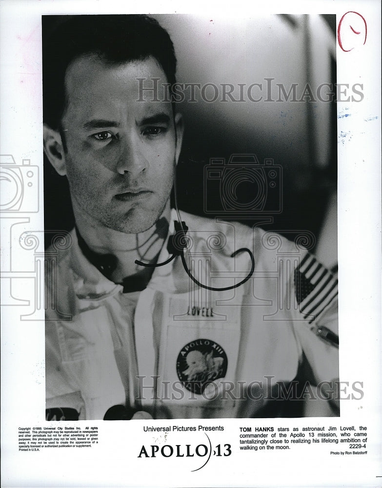 1995 Press Photo Tom Hanks stars in &quot;Apollo 13&quot;- Historic Images