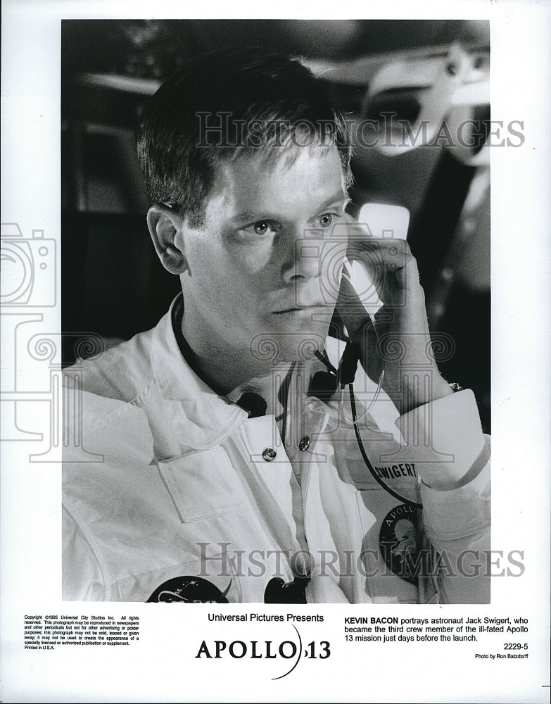 1995 Press Photo Kevin Bacon stars in &quot;Apollo 13&quot;- Historic Images