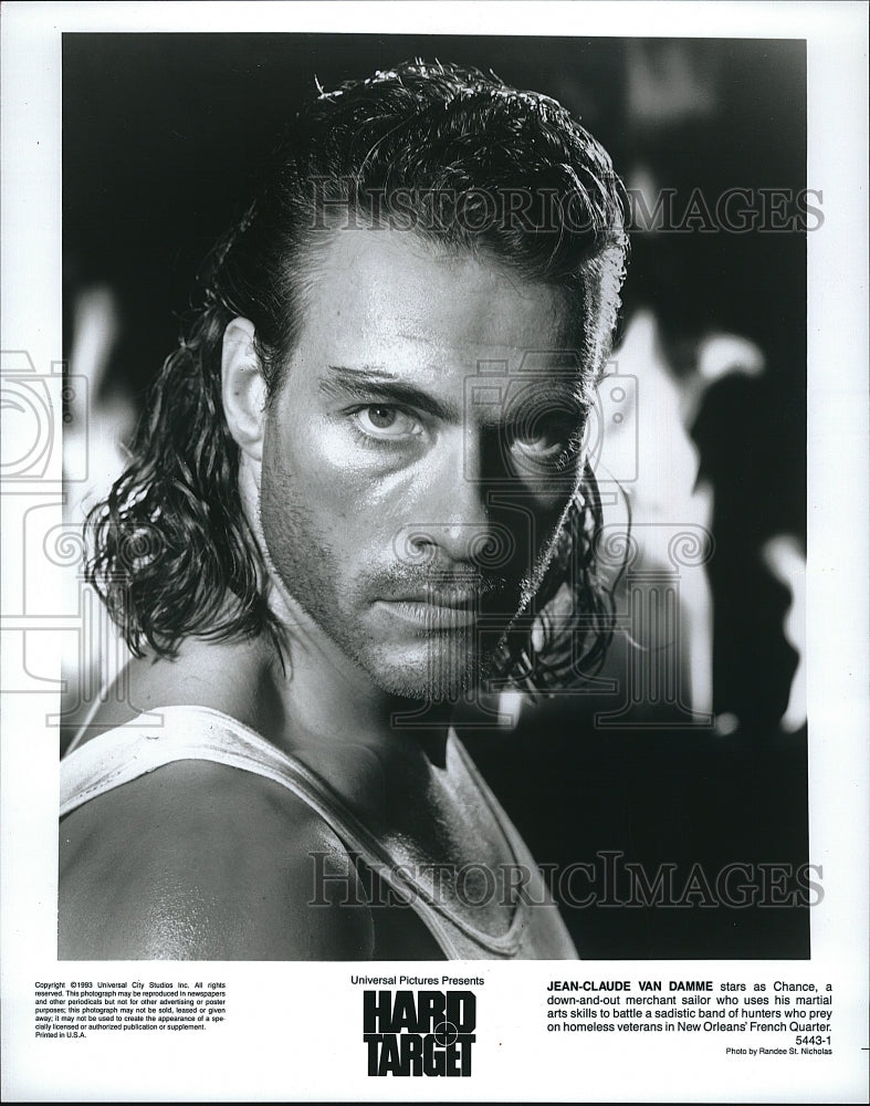 1996 Press Photo Jean-Claude Van Damee as Chance in &quot;Hard Target&quot;.- Historic Images