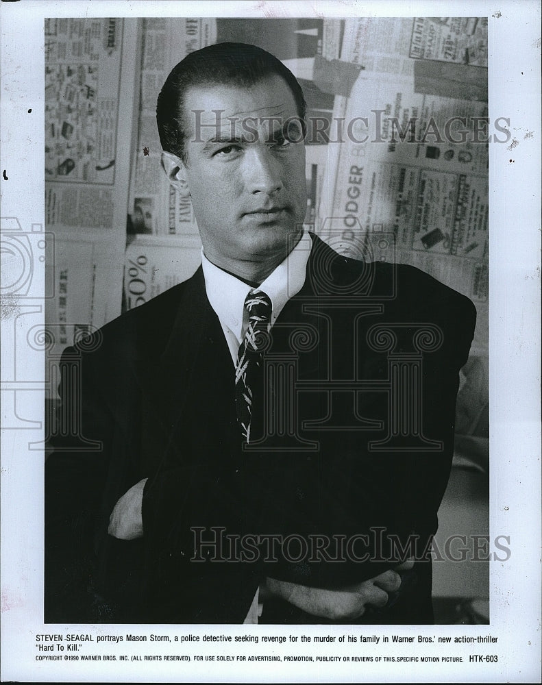 1992 Press Photo Steven Seagal as Mason Storm in &quot;Hard to Kill&quot;.- Historic Images