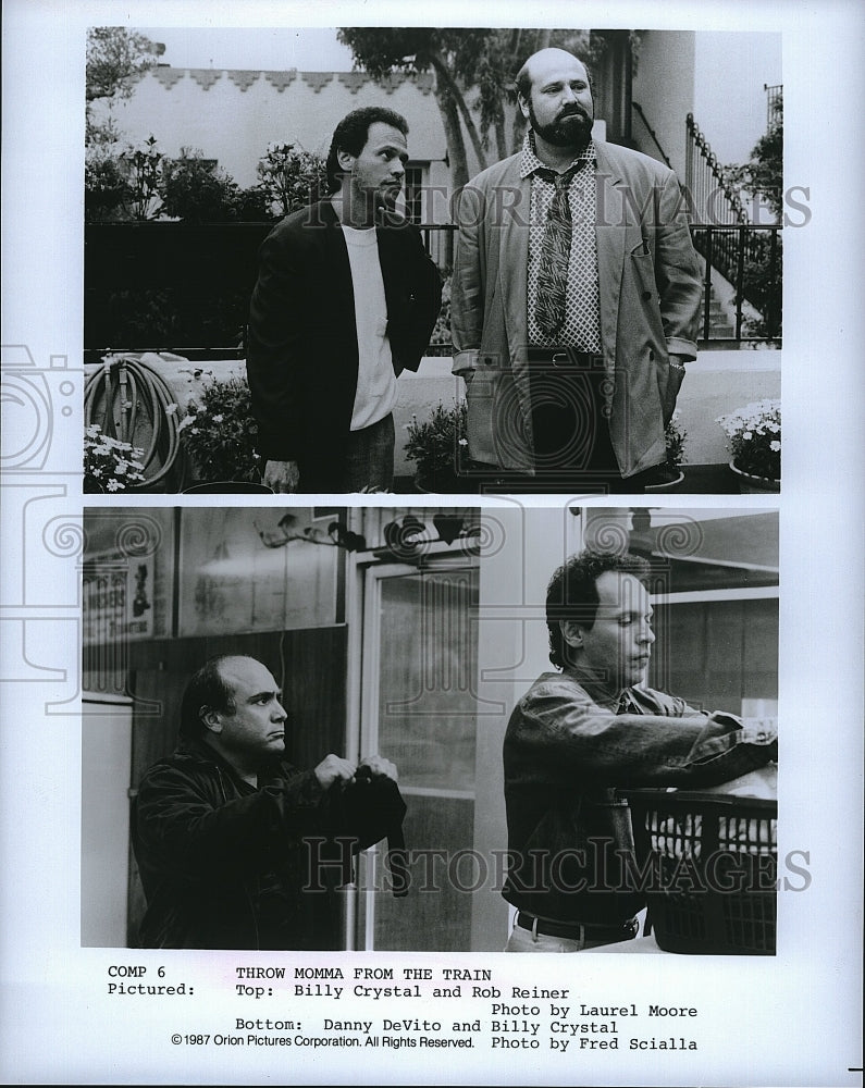 1987 Press Photo Billy Crystal &amp; Rob Reiner in &quot;Throw Momma From The Train&quot;- Historic Images