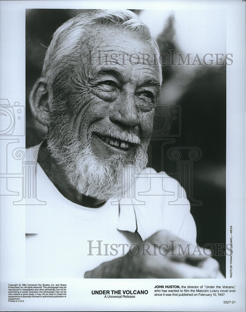 1984 Press Photo John Huston, Director, &quot;Under The Volcano&quot;- Historic Images