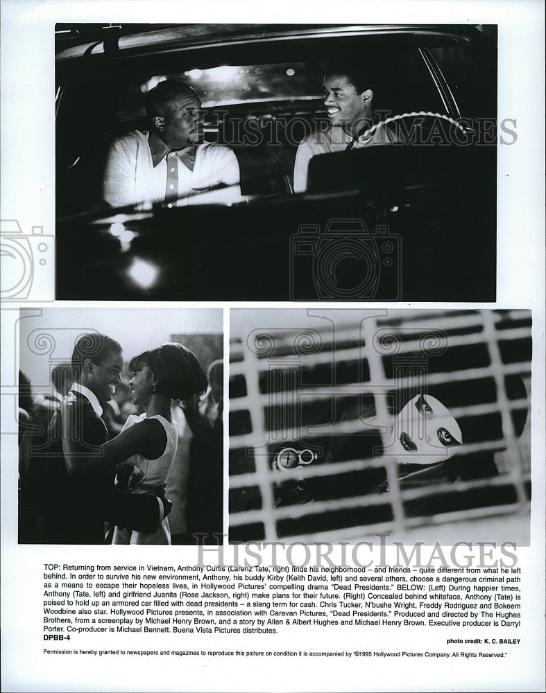 1995 Press Photo Larenz Tate & Keith David star in "Dead Presidents"- Historic Images