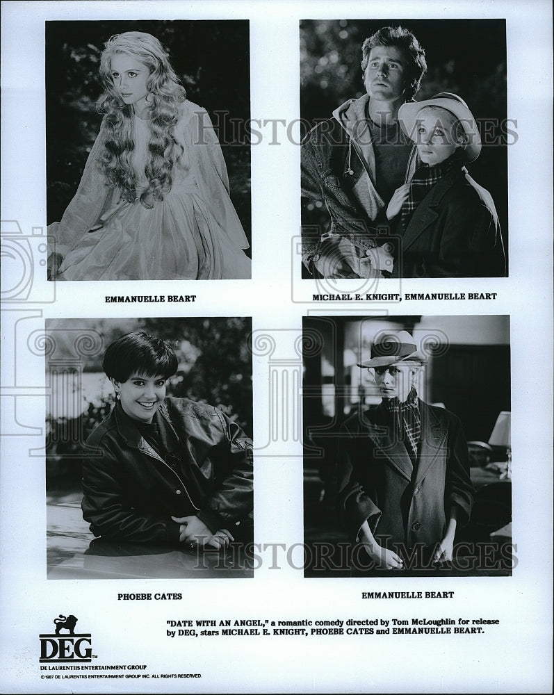 1987 Press Photo Michael Knight &amp; Emmanuelle Beart star in &quot;Date With An Angel&quot;- Historic Images