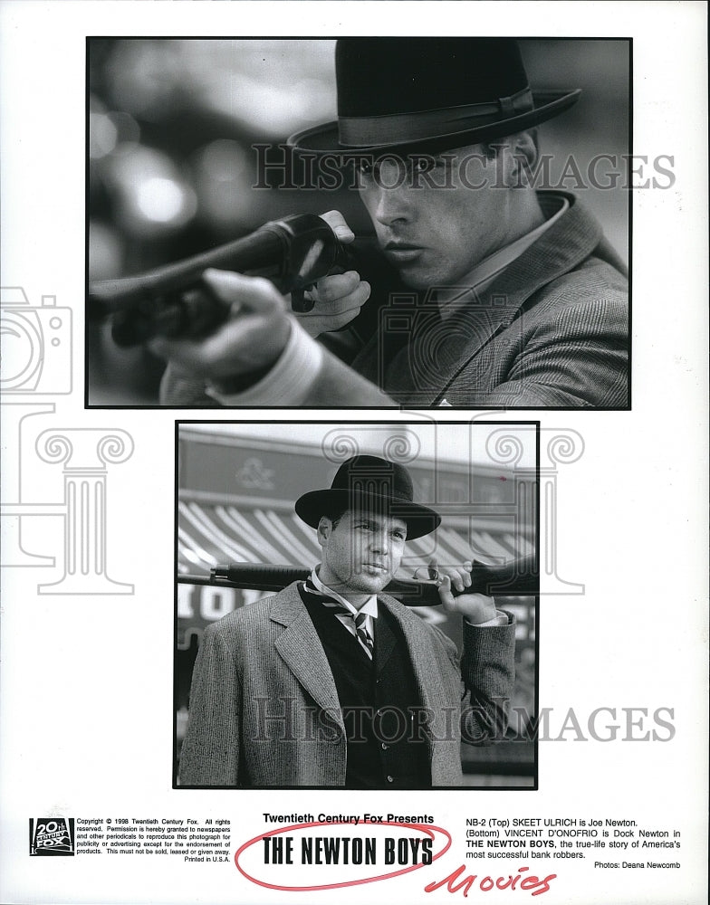 1998 Press Photo Skeet Ulrich, Vincent D&#39;Onofrio &quot;The Newton Boys&quot;- Historic Images