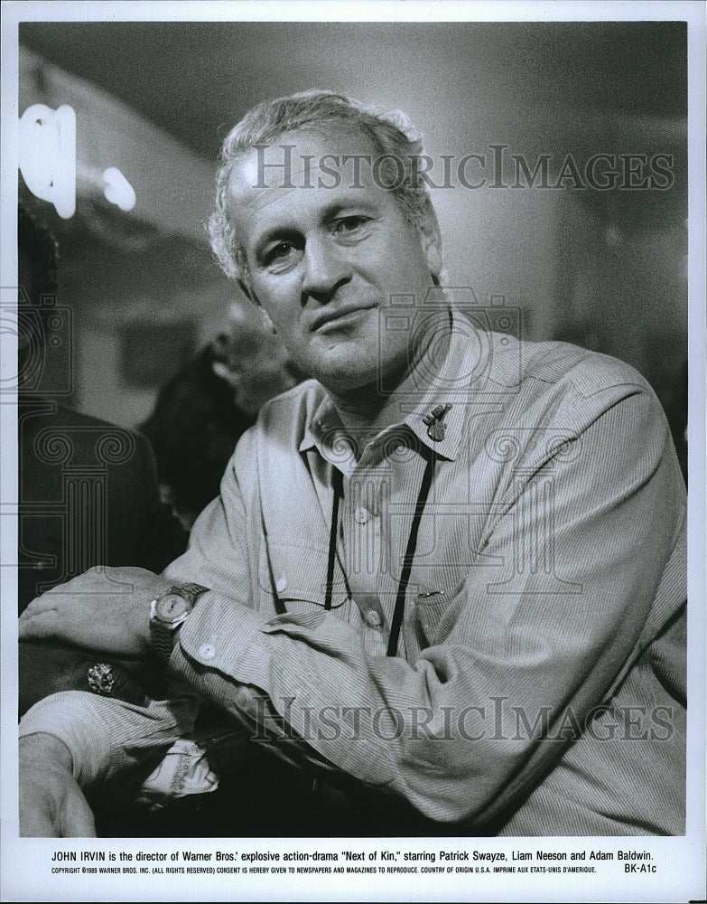 1989 Press Photo Director John Irvin &quot;Next of Kin&quot;- Historic Images