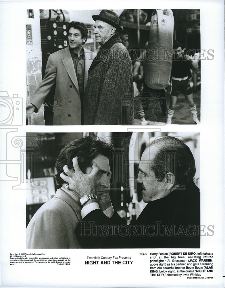 1992 Press Photo Robert de Niro, Jack Warden, A. King &quot;Night and the City&quot;- Historic Images