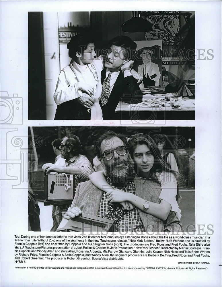 1989 Press Photo Life Without Zoe&#39;s Heather McComb, Director Francis Coppola- Historic Images