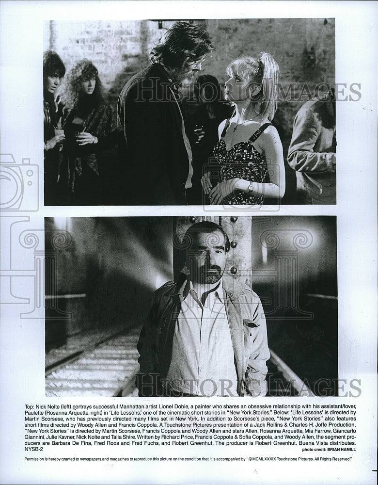 Press Photo Nick Nolte Rosanna Arquette Life Lessons Actors Movie- Historic Images