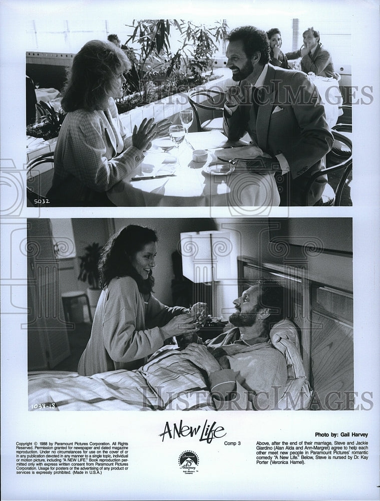 1988 Press Photo A New Life Alan Alda Ann-Marret Veronica Harnel- Historic Images