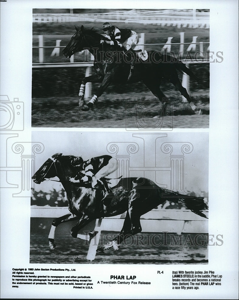 1983 Press Photo Actor James Steele in &quot;Phar Lap&quot;- Historic Images