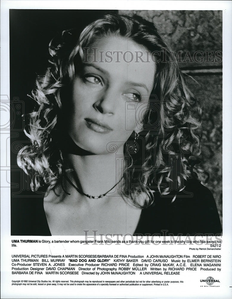 1994 Press Photo Uma Thurman Actress Mad Dog and Glory - Historic Images