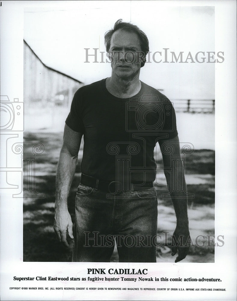 1989 Press Photo Actor Clint Eastwood in &quot;Pink Cadillac&quot;- Historic Images