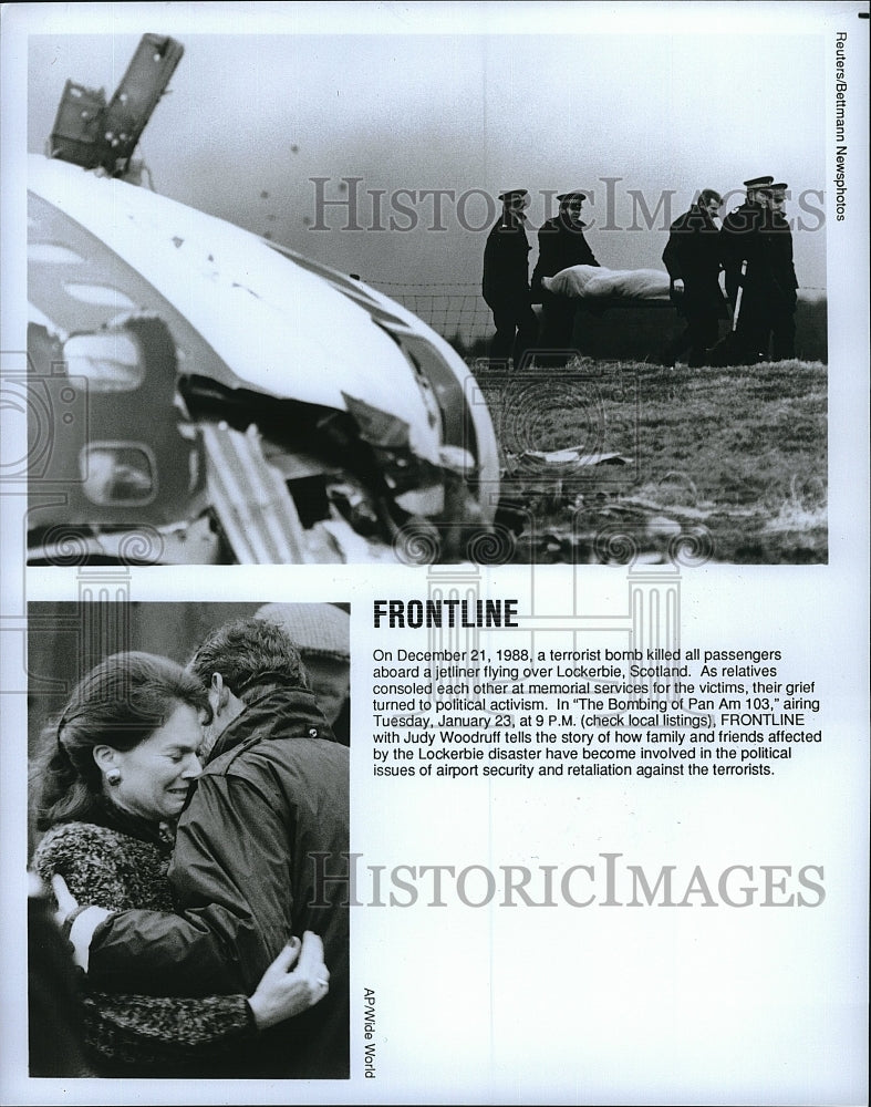 1988 Press Photo Frontline The Bombing of Pan Am 103- Historic Images