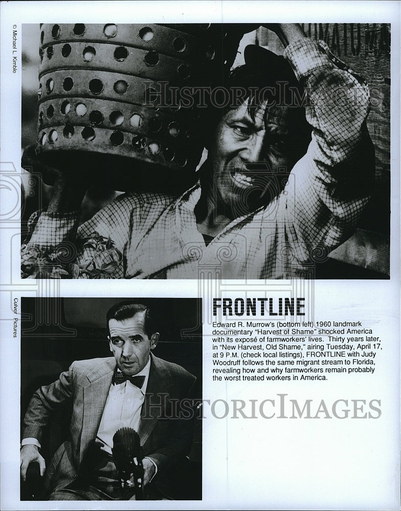 Press Photo Frontline Edward R. Murrow Harvest of Shame- Historic Images