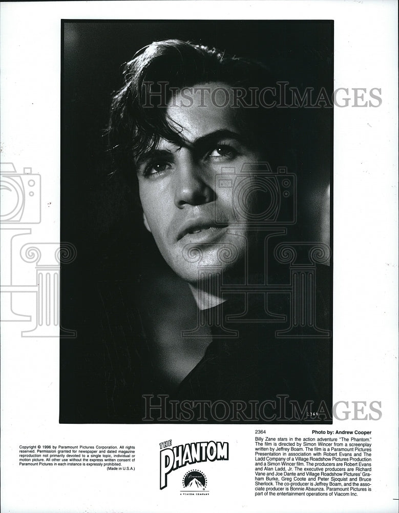 1996 Press Photo The Phantom Film Actor Billy Zane Closeup Scene- Historic Images