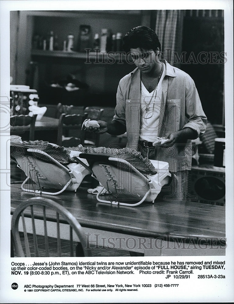 1991 Press Photo Actor John Stamos in "Full House"- Historic Images