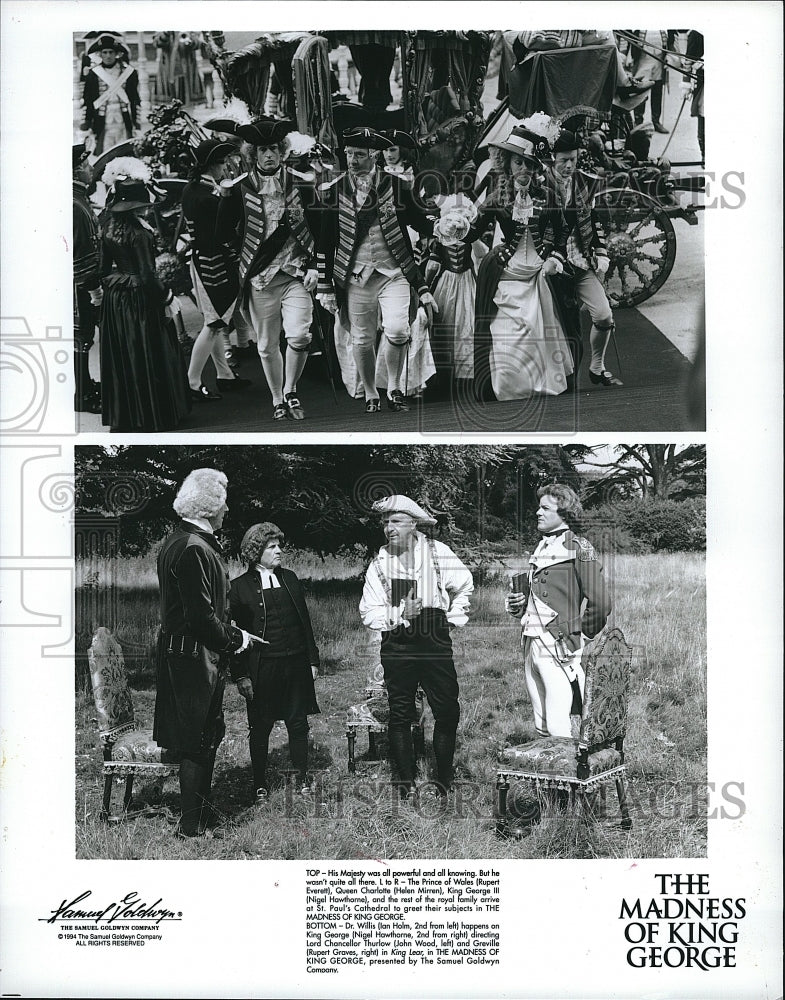 1994 Press Photo Actor Ian Holm  in &quot;The Madness of King George&quot;- Historic Images