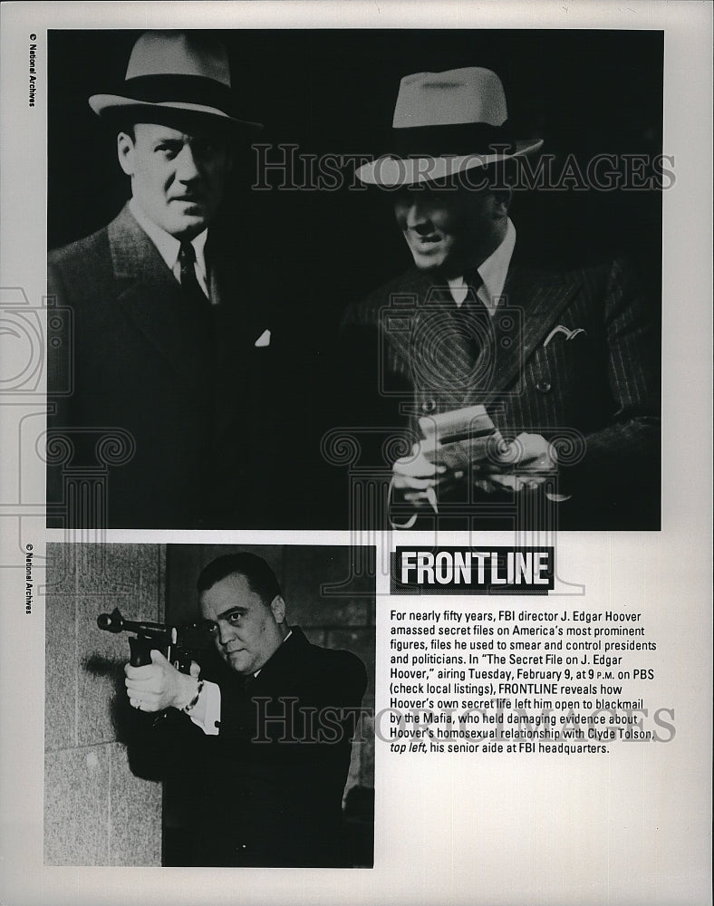 1985 Press Photo &quot;Frontline&quot; for FBI director J Edgar Hoover- Historic Images