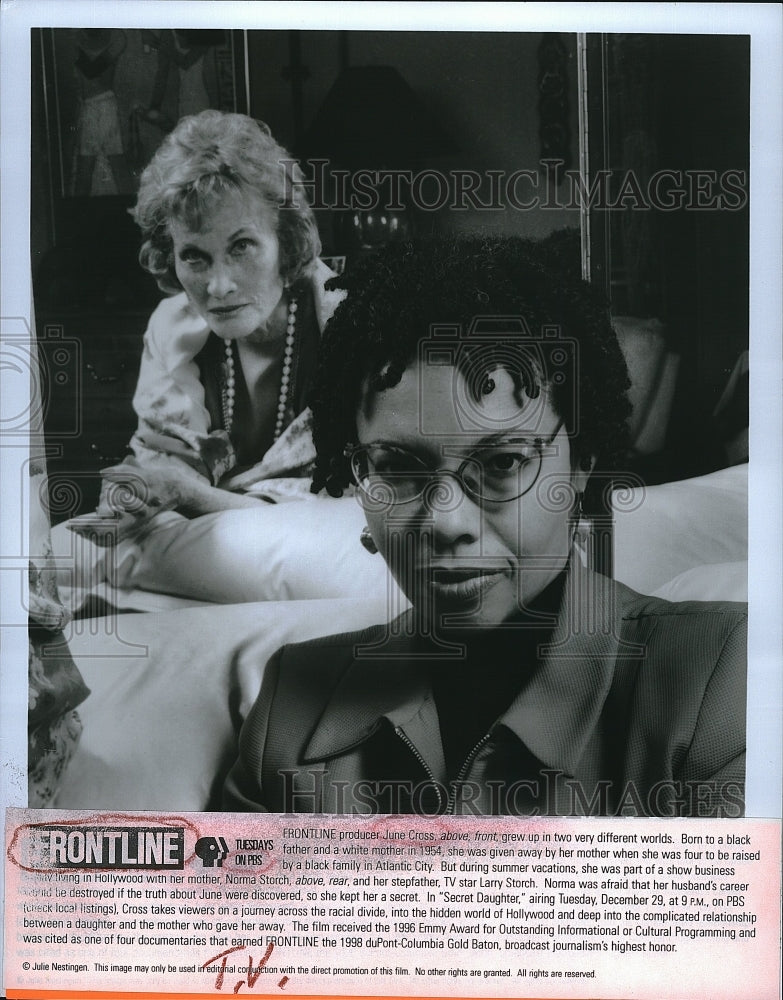 1985 Press Photo &quot;Frontline&quot; for Jane Cross &quot;Secret Daughter&quot;- Historic Images