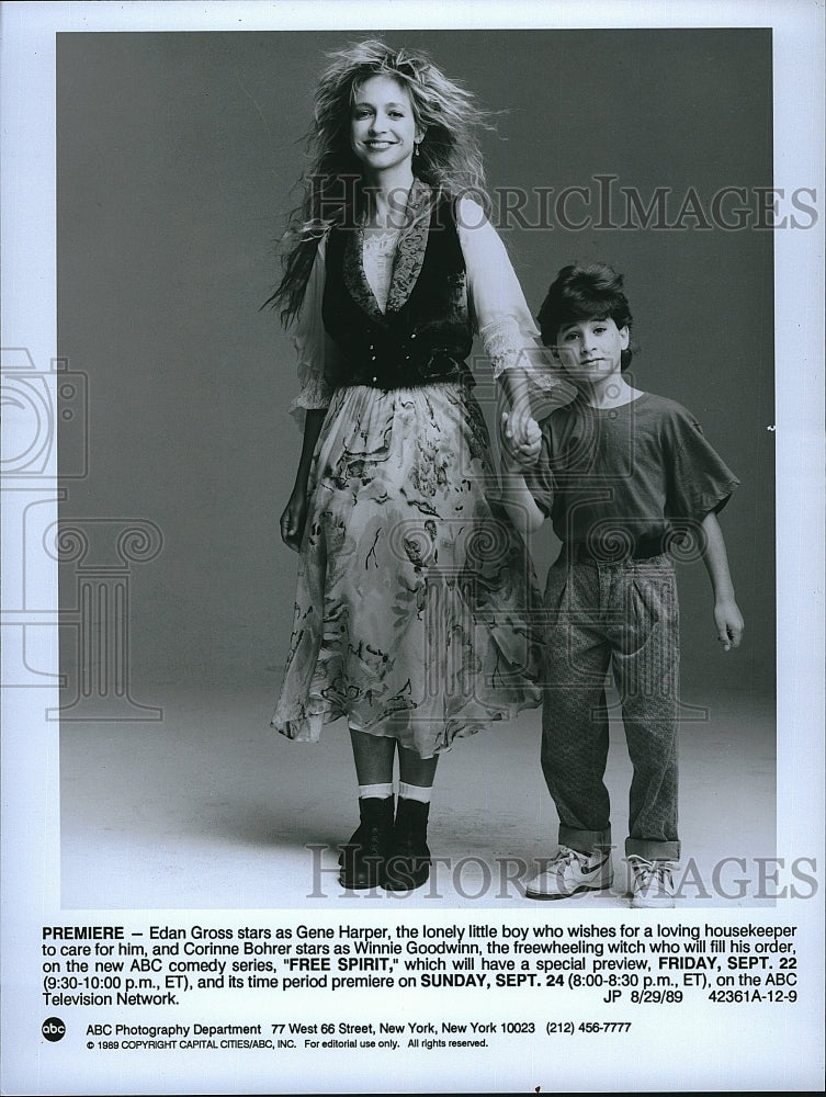 1989 Press Photo Free Spirit Series Character Portrait Edan Gross Corinne Bohrer- Historic Images