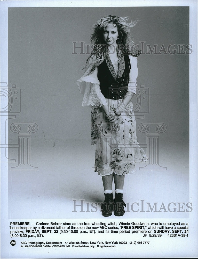 1989 Press Photo &quot;Free Spirit&quot; starring Corinne Bohrer- Historic Images