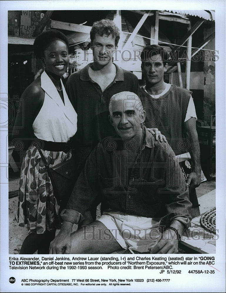 1992 Press Photo Actress Erika Alexander &amp; Charles Keati  in &quot;Going to Extremes&quot;- Historic Images