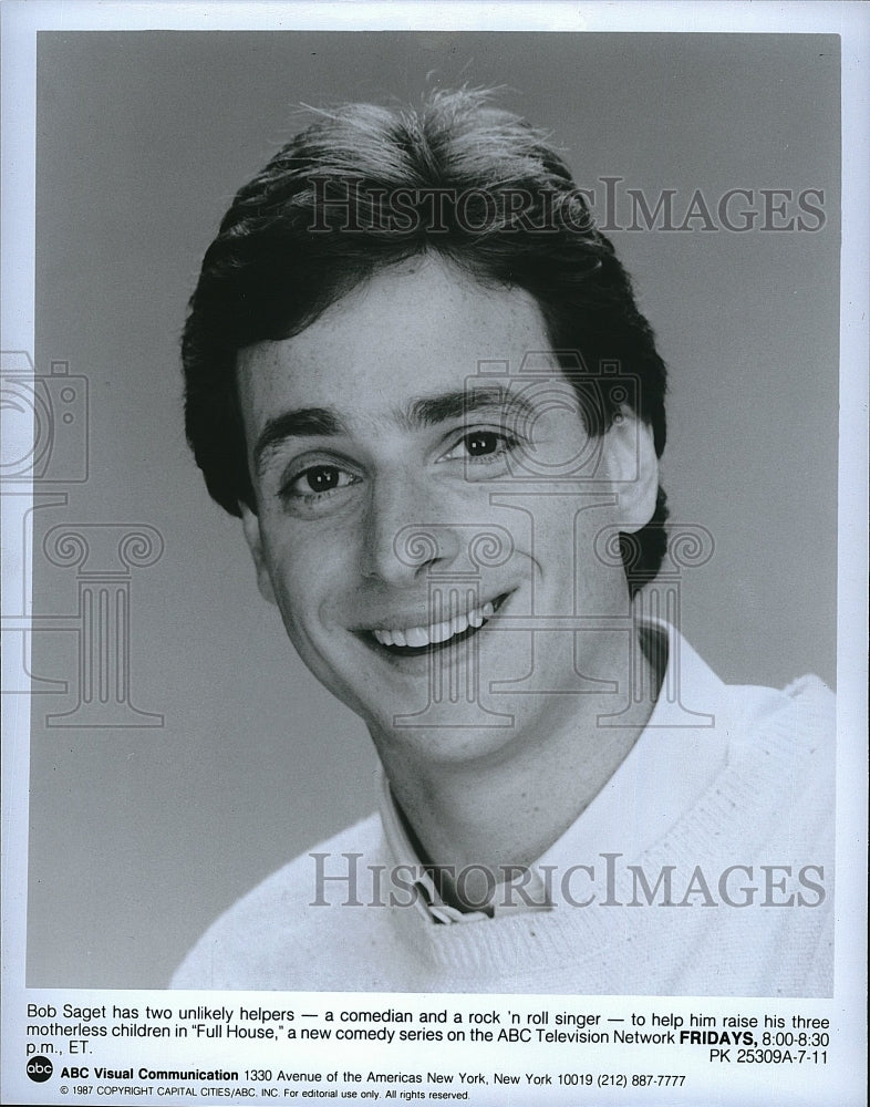 1987 Press Photo Bob Saget Actor in Television series Full House- Historic Images