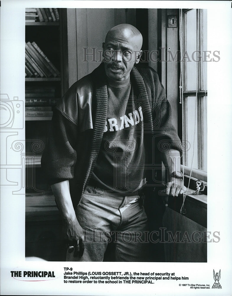 1987 Press Photo The Principal Louis Gossett, Jr.- Historic Images