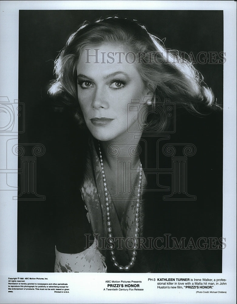 1985 Press Photo Prizzi&#39;s Honor Jack Nicholson Kathleen Turner Anjelica Huston- Historic Images