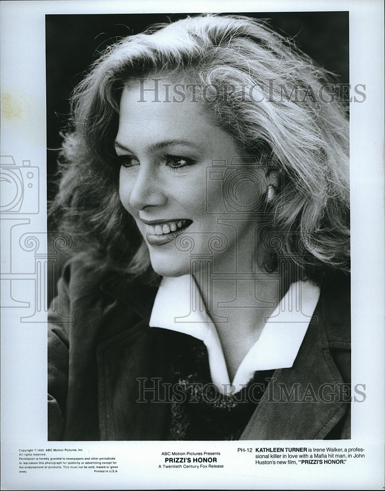 1985 Press Photo &quot;Prizzi&#39;s Honor&quot; starring Kathleen Turner- Historic Images