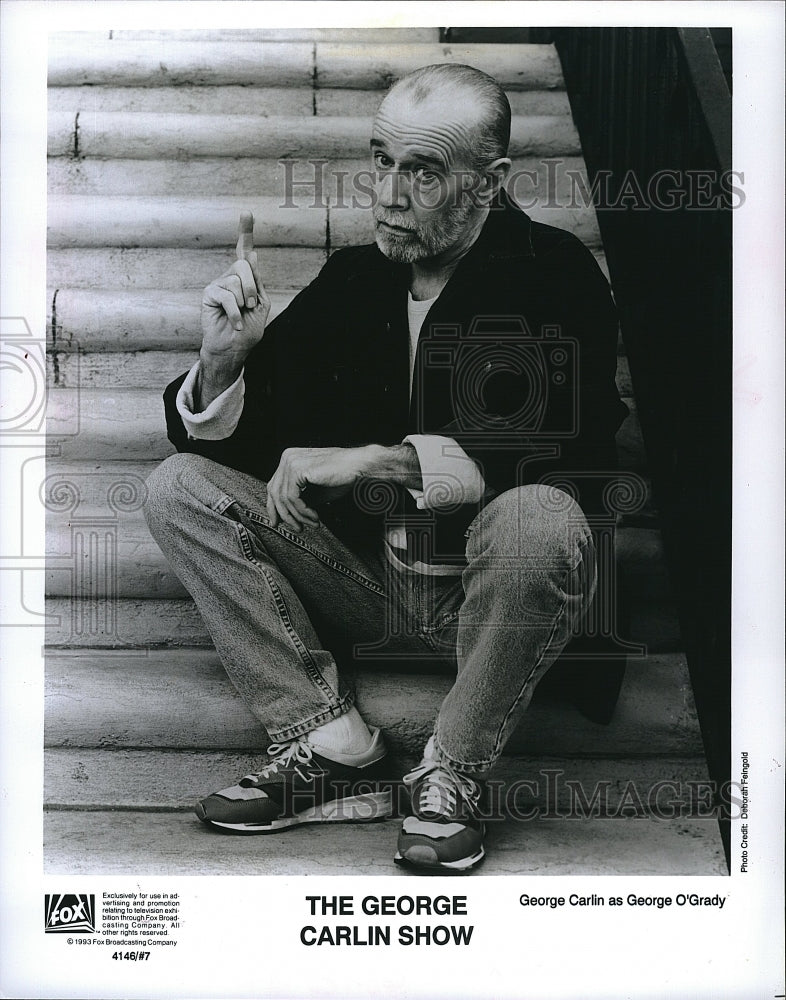 1993 Press Photo George Carlin Stars In "The George Carlin Show"- Historic Images