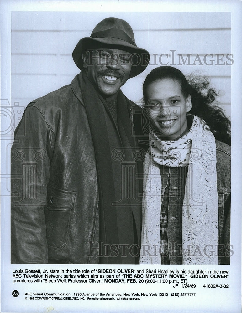 1989 Press Photo Shari Headley and Lou Gossett Jr. in Gideon Oliver- Historic Images