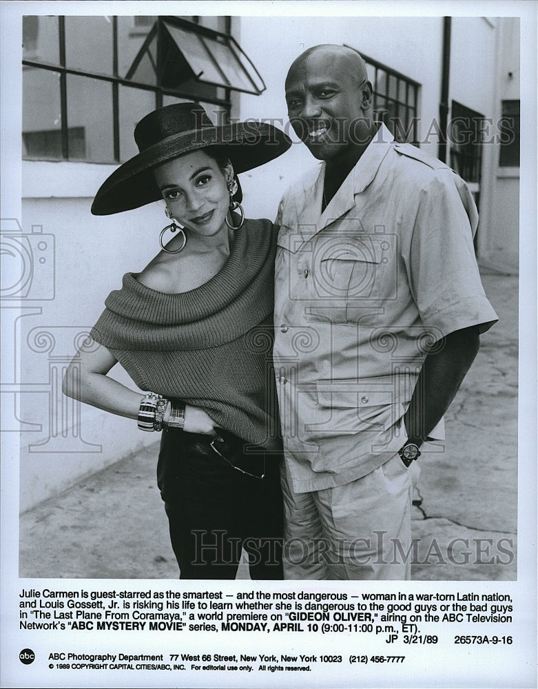 1989 Press Photo Louis Gossett Jr. and Julie Carmen in Gideon Oliver- Historic Images