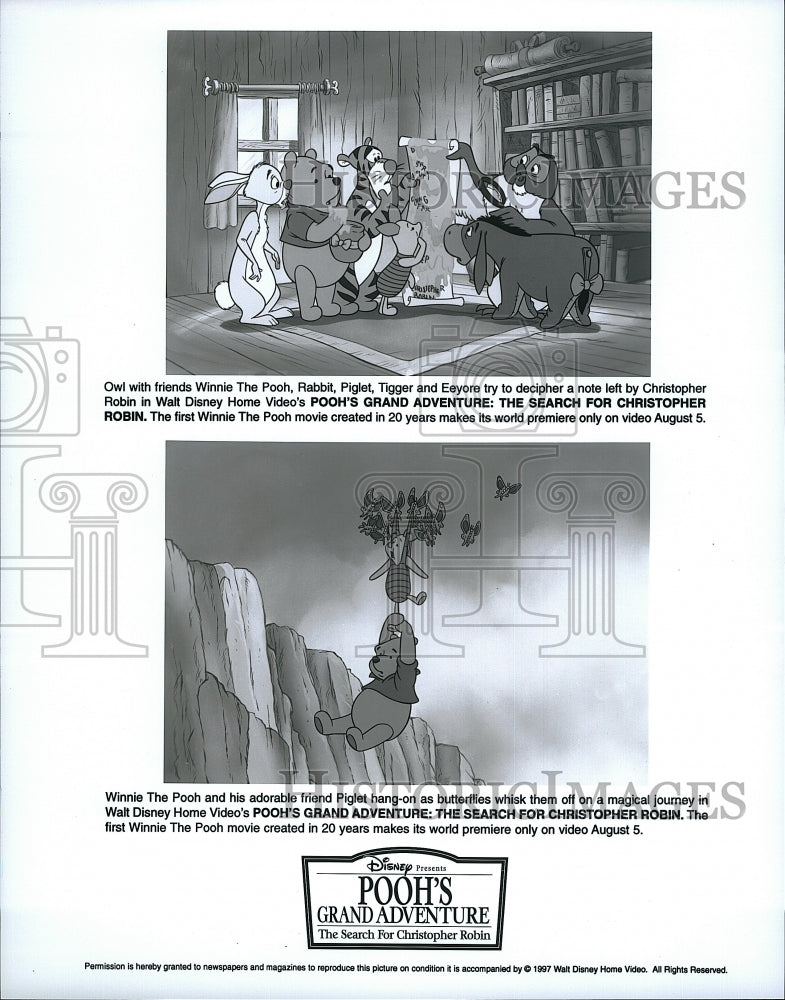 1997 Press Photo &quot;Pooh&#39;s Grand Sdventure&quot; animation from Walt Disney- Historic Images