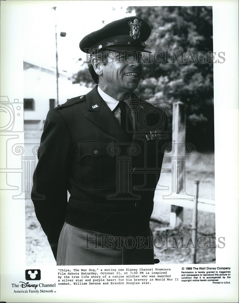 1989 Press Photo Chips, The War Dog Disney Channel William Devane Brandon- Historic Images