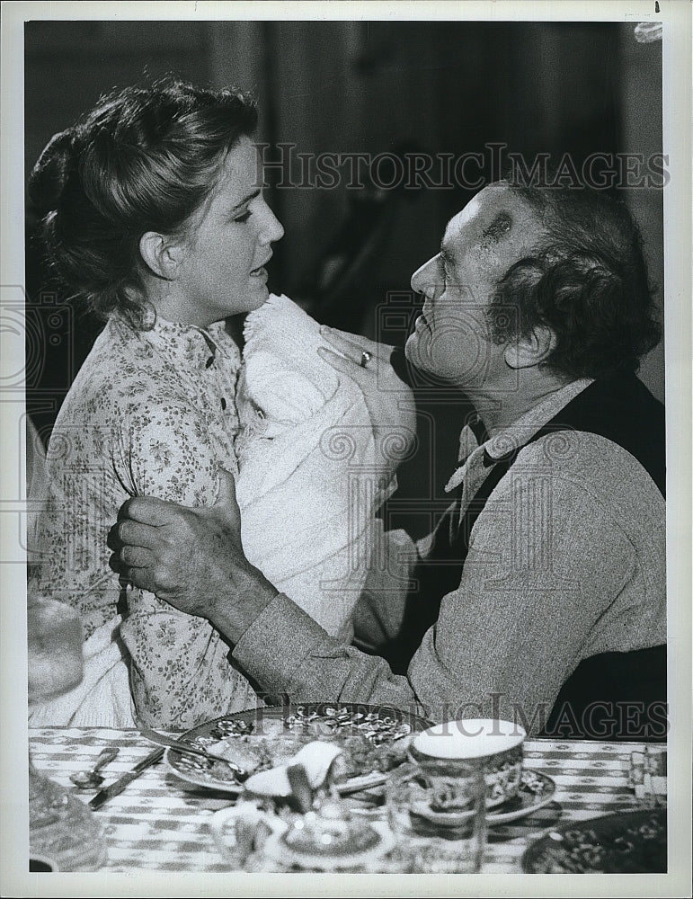 1982 Press Photo Robert Loggia and Melissa Gilbert in Little House: A New Beginn- Historic Images