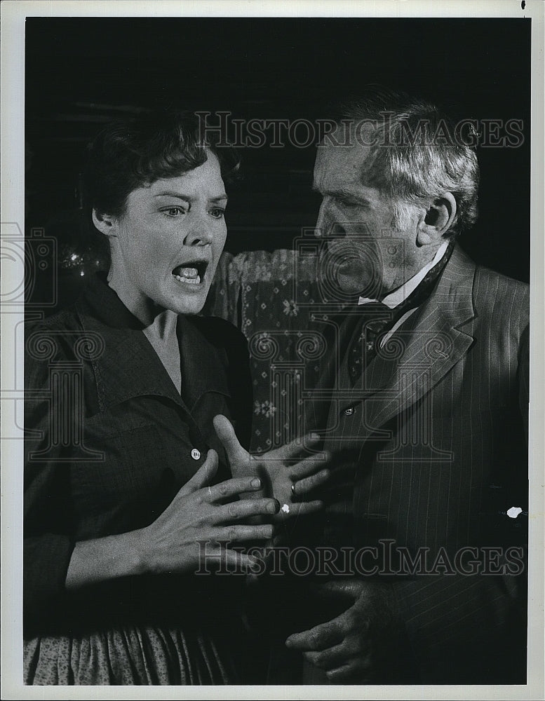 1982 Press Photo Actors Pamela Roylance, John McLiam, Little House New Beginning- Historic Images