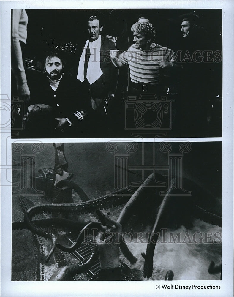 1987 Press Photo &quot;20,000 Leagues Under the Sea&quot; J Mason,P Lukas, Kirk Douglas- Historic Images