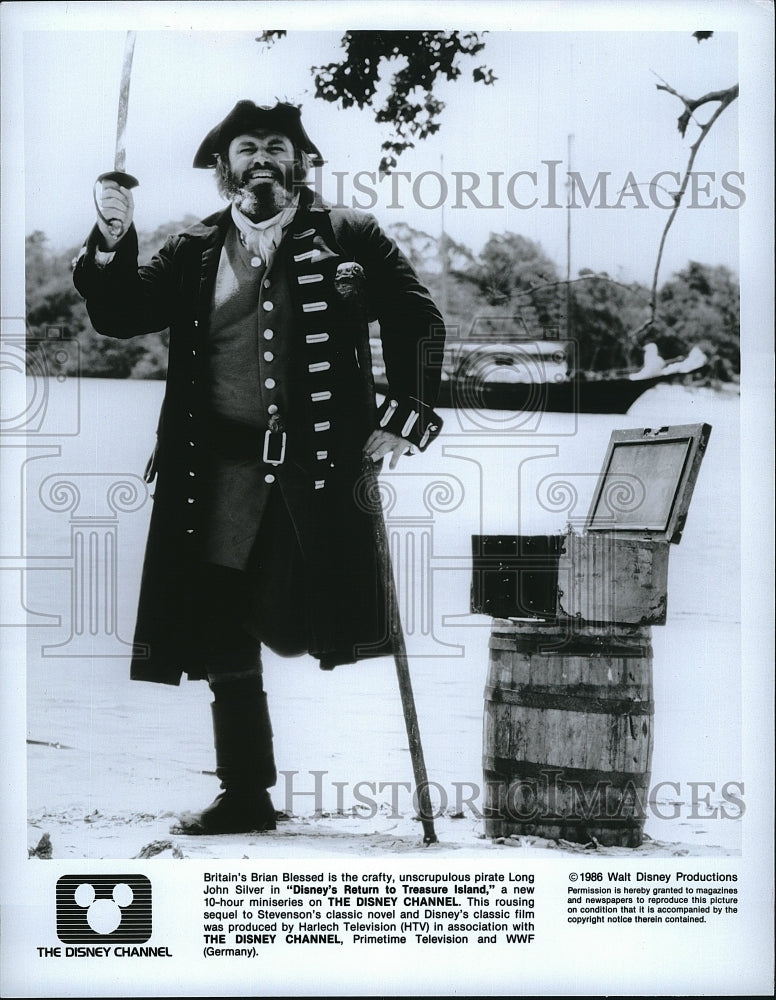 1986 Press Photo &quot;Return to Treasure Island&quot; Brian Blessed stars- Historic Images